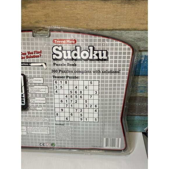 Sudoku Travel Mate Electronic Handheld Game & Puzzle Book New & Sealed - Picture 6 of 6